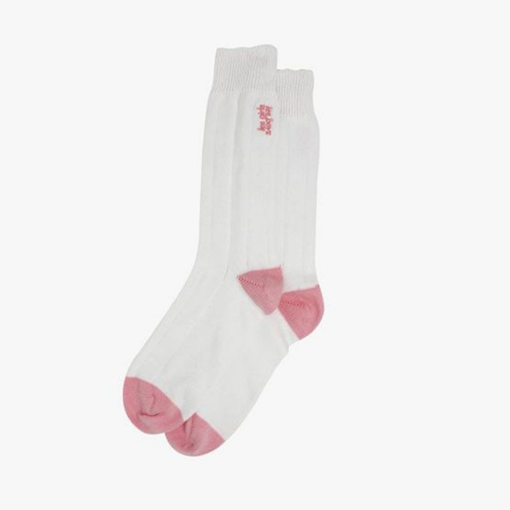 Les Girls Les Boys Pink Contrast Heel & Toe Socks